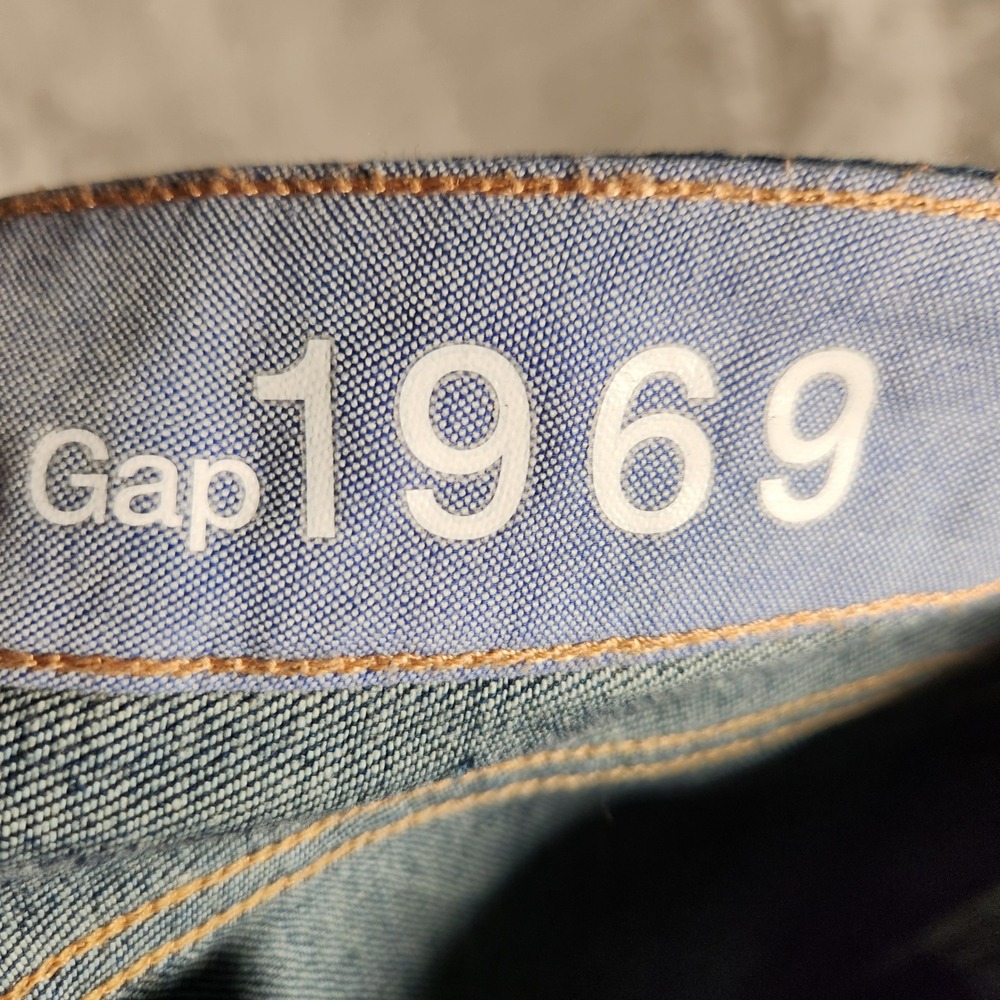 Gap Real Straight Jeans Womens 26/2XL Dark Wash NEW 1969 Extra Long Denim - Picture 8 of 13
